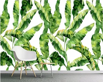 

CJSIR Custom Wallpaper Large Fresco Nordic Modern Tropical Plant Banana Leaf Background Wall 3D Wallpaper Papel De Parede
