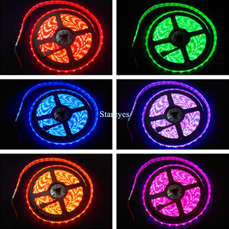 1 шт. СВЕТОДИОДНАЯ лента SMD 5050 60 светодиодов/м RGB 5 м 300 светодиодов 12 в пост. Тока IP65