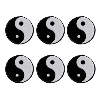 

6 Pieces Yin Yang Tennis Racquet Vibration Dampener Shock Absorbers Set
