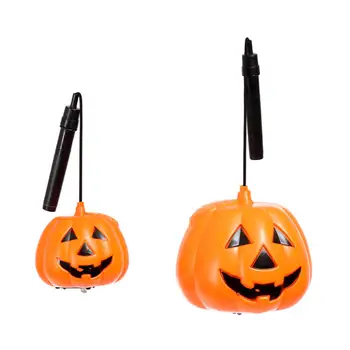 

Portable LED Pumpkin Lantern With Handle Battery Operated Night Light Table Lamp For Halloween Holiday Party Home Decor