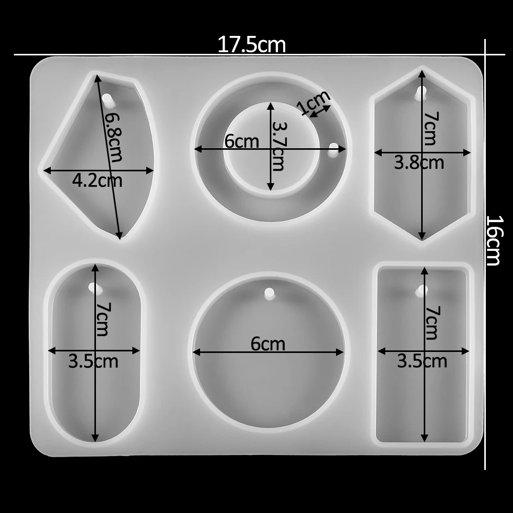 1Set Pendant Round Square Casting Silicone Mould UV Epoxy Resin Molds Tool Sets For DIY Jewelry Making Findings Accessories