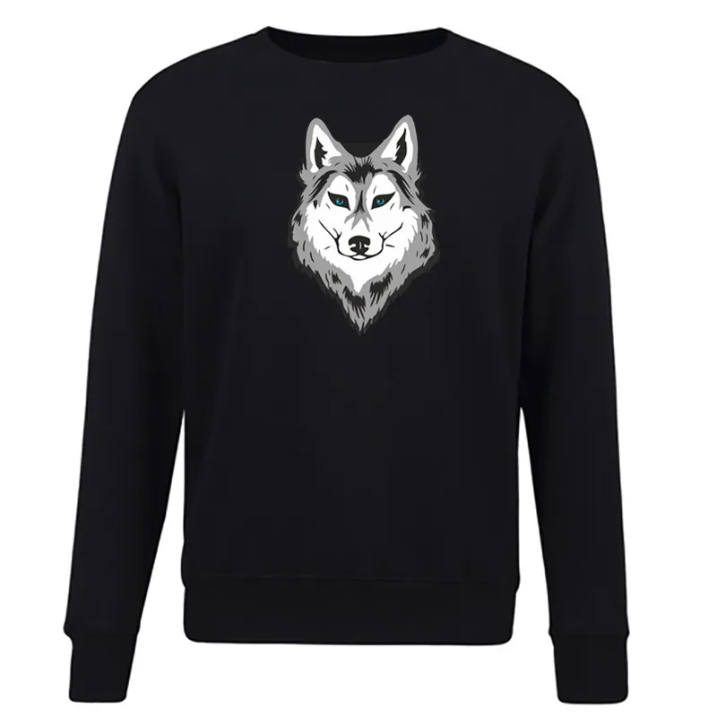 

Wolves solid hoodies sweatshirt 2019 Design Black/Gray Men and women Long Sleeve Hip Hop Hoodies to StreetWear Harajuku clothes