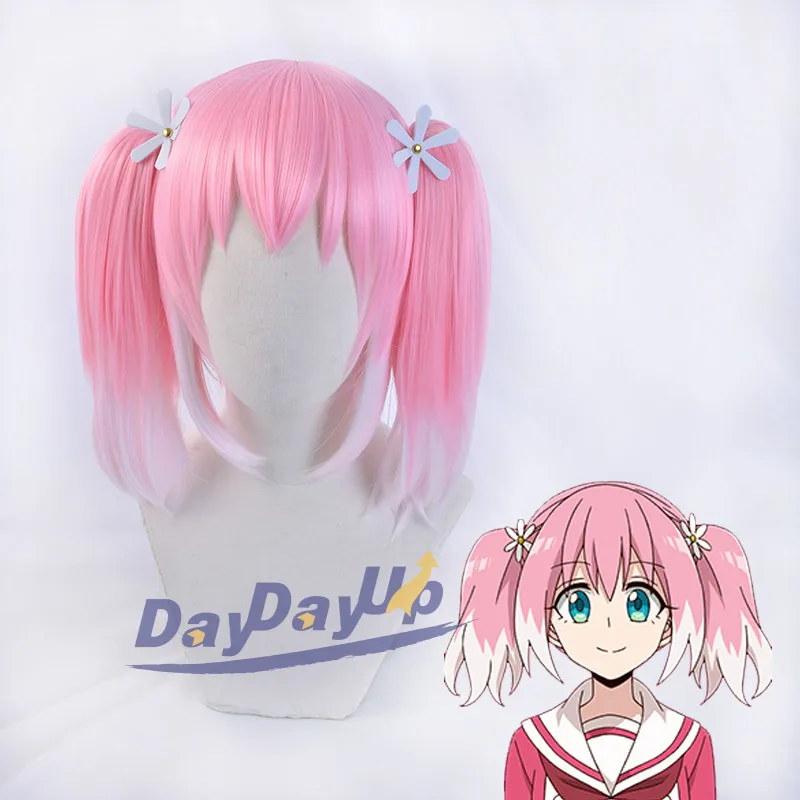 Anime Munou Na Nana Pink White Gradient Ponytail Heat Resistant Synthetic Hair Carnival Halloween Party Cosplay + Free Wig Cap |