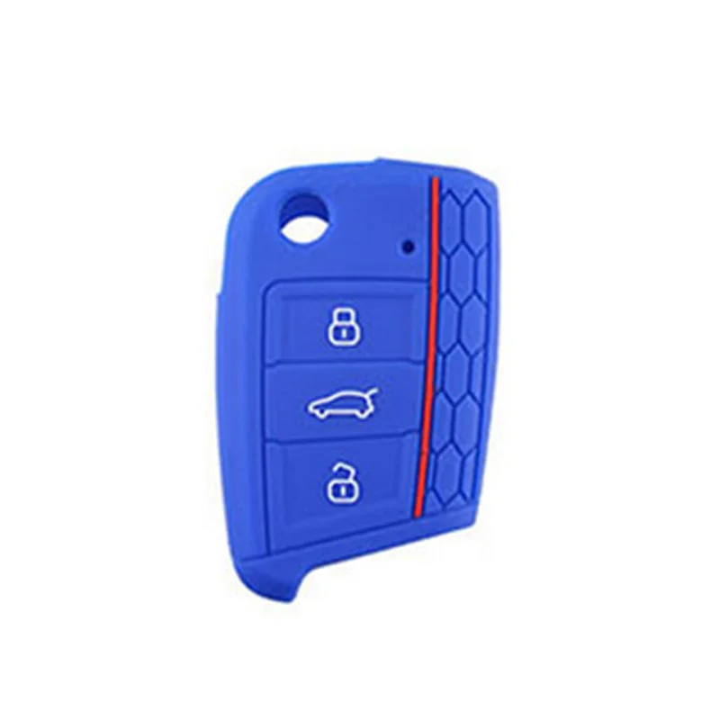 Чехол для ключей автомобиля, силиконовый чехол для VW Golf 7 MK7 VII Tiguan Polo Skoda Octavia A7 Kodiaq Seat Ateca Leon