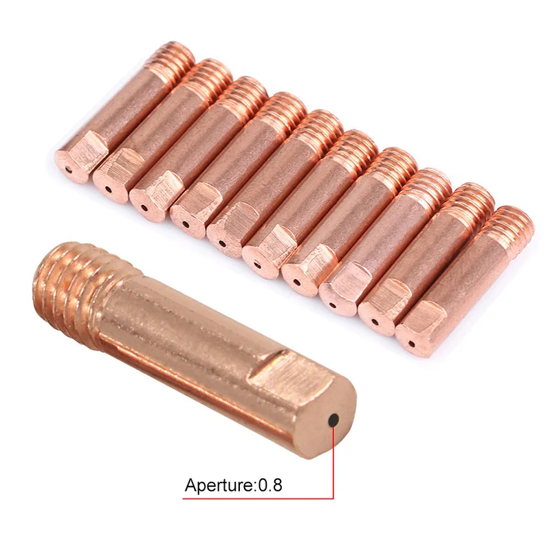 10 шт 15AK M6 * 25 мм типа для сварки MIG/MAG сварочный фонарь Контактный наконечник