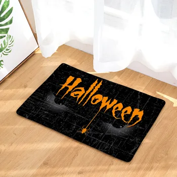 

Home decor carpet digital printed flannel mat door mat thermal transfer Halloween kitchen bathroom water-absorbing anti-slip mat