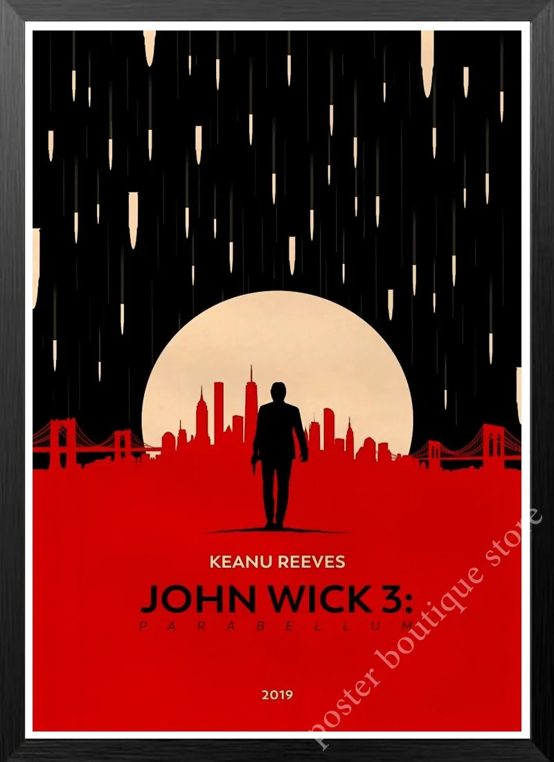 Плакат Джон фитиль/постер фильма Keanu Reeves/ВИНТАЖНЫЙ ПЛАКАТ/украшение гостиной/домашний кафе бар плакат на крафт-бумаге стикер на стену