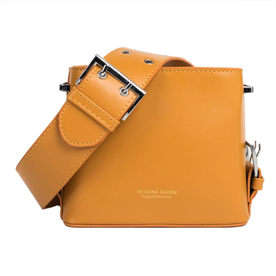 Сумка-мешок женская винтажная из высококачественной искусственной кожи Простой