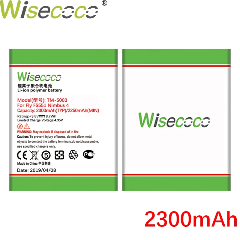 Wisecoco 2300 мАч для TEXET TM-5003 TM5003 5003 аккумулятор высокого качества+ номер отслеживания