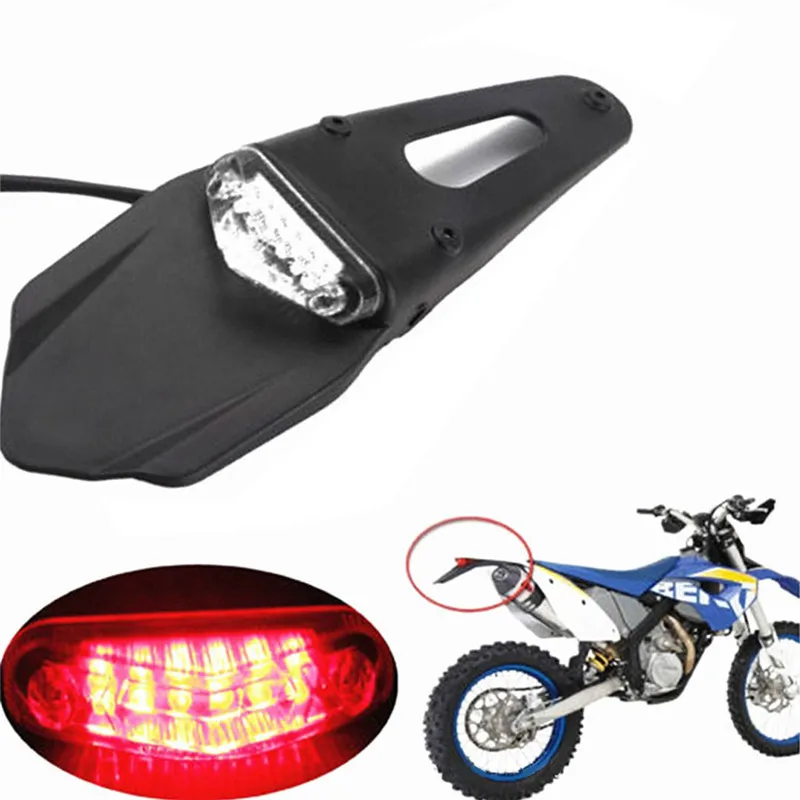 

Smilemoto Motorcycle LED Tail Light Rear Fender Stop Enduro taillight MX Trail Supermoto Universal for Most motorcycle models