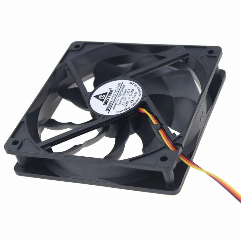 1 шт. Gdstime DC 12 В 120 мм 120X120X25 мм компьютер 3Pin 4Pin бесщеточный чехол Вентилятор охлаждения 12 см 120x25 мм кулер