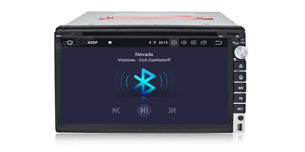 Sale 7"Android 9.0 Car DVD Player  Universal Multimedia Player With Wifi  GPS Bluetooth Radio Stereo audio media 32