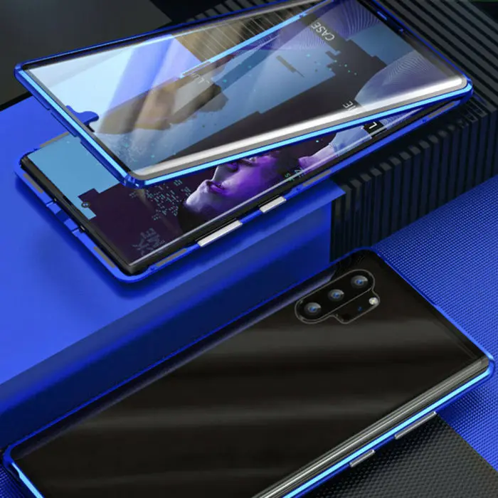 Магнитный абсорбционный Передний+ задний стеклянный чехол для samsung Galaxy Note 10 Plus GV99