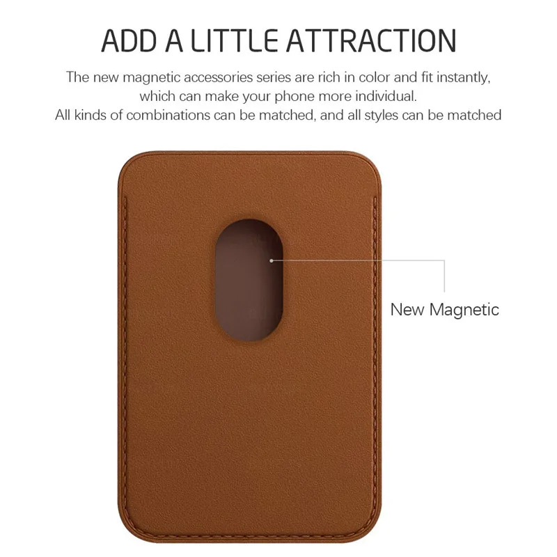 Mac Safe Case For iPhone 12 Pro Max 12Mini Case Luxury Magnetic Card Holder Wallet Pocket For Apple iPhone12 Back Sticker Cover apple silicone case