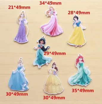 

30pcs Flatback Resin cartoon Princess charm Character Planar Resin DIY Craft Accessories B-68