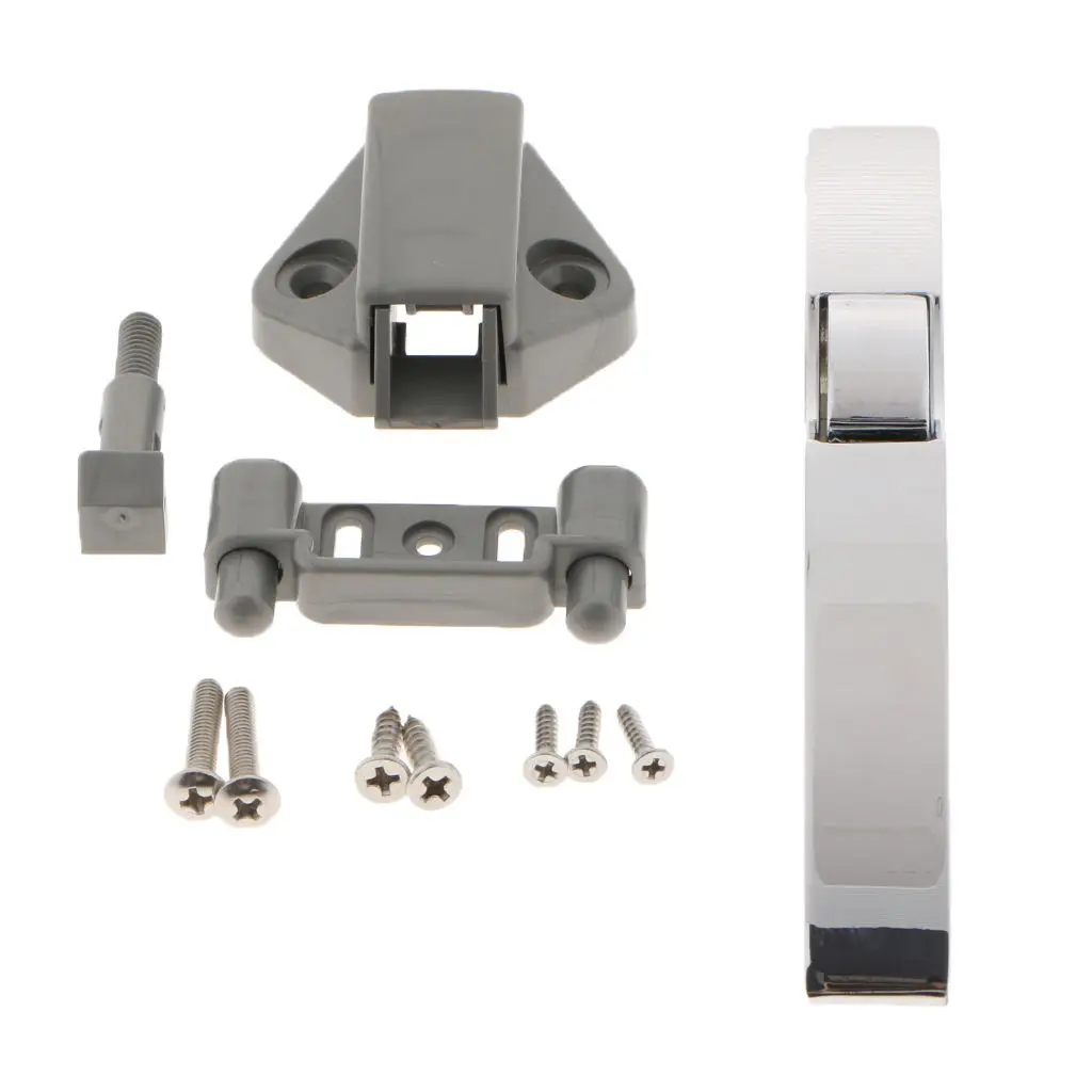 Metal Rv Caravan Curved Handle With Lock Pull For Furniture Drawer