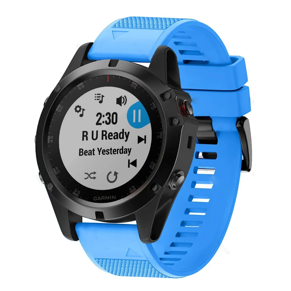 Для Garmin fenix 5X 5X Plus 6X 6X Pro 3 3 HR 3 Sapphire Солнечная Смарт-часы ремешок силиконовый ремешок быстросъемный ремешок