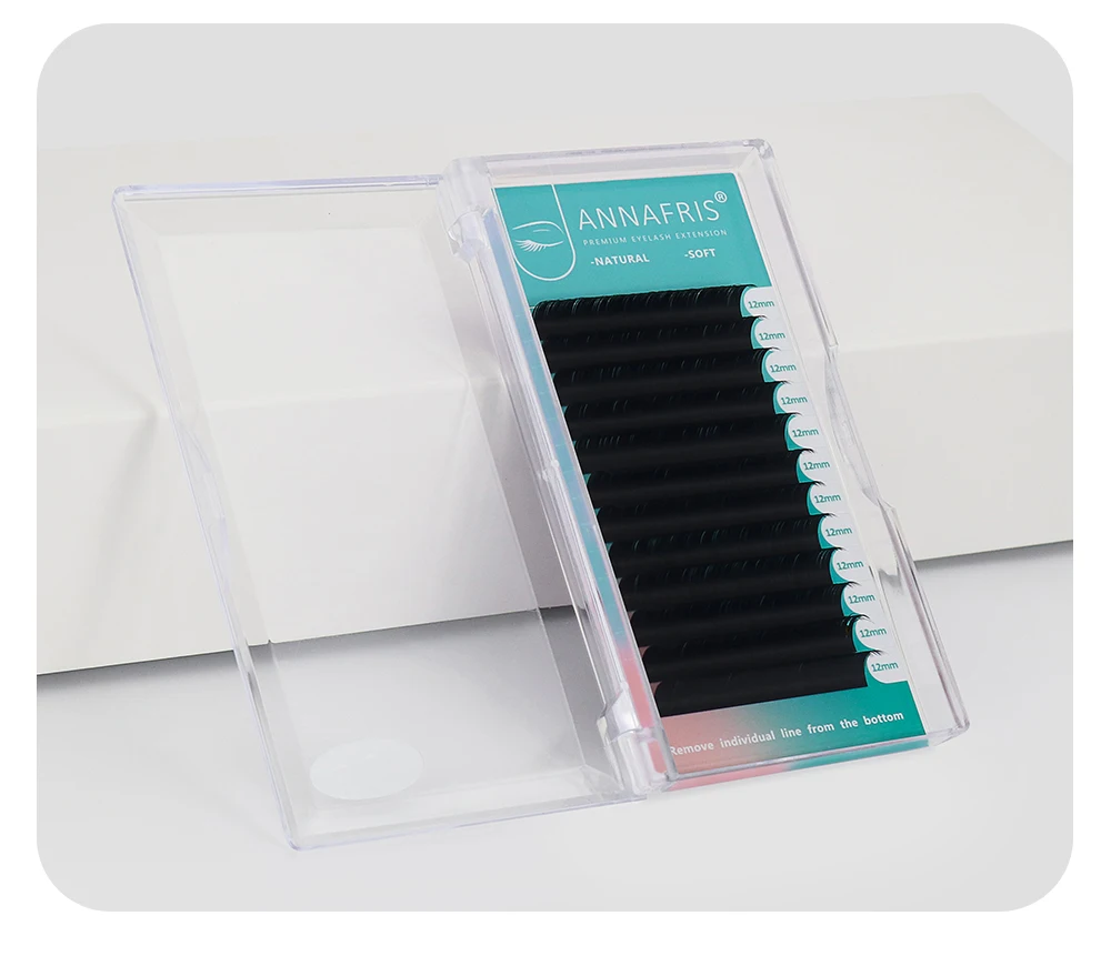 ANNAFRIS Premium Matte Flat Ellipse Individuelle Wimpernverlängerung Natürliche weiche geteilte Spitzen Falsche Wimpern Cilios Pestañas Postizas – Detail 14