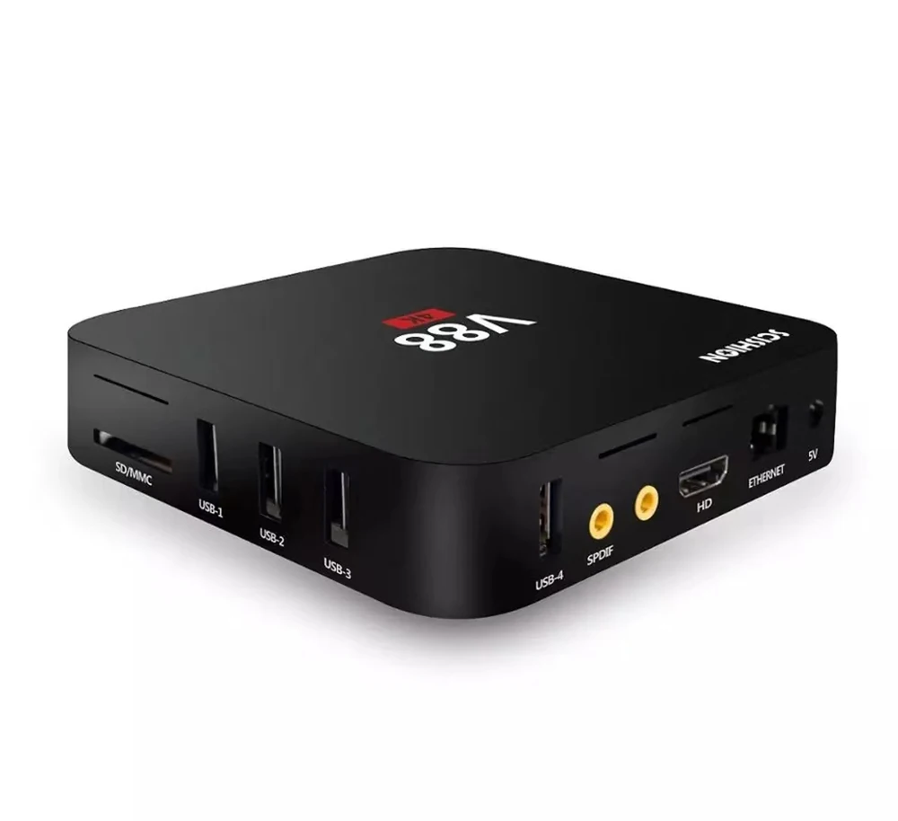 ТВ-приставка Android 4K ТВ-приставка V88 1 ГБ ОЗУ 8 Гб ПЗУ RK3229 Смарт Android WiFi 2,4G Топ-приставка четырехъядерный медиаплеер