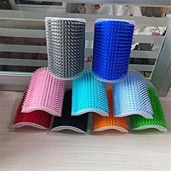 

Hair Removal Brush Comb for Cats Hair Shedding Trimming Device with catnip Wall Corner Massage Comb Cat Grooming Tool