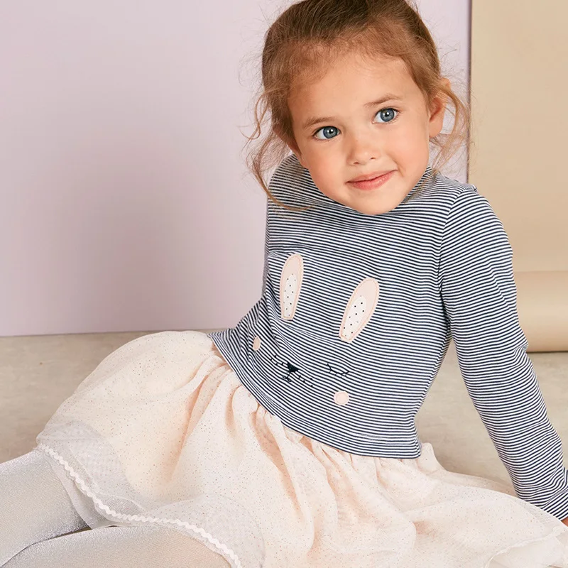 Little maven/от 2 до 7 лет, осень 2018 г., новые платья с животными для девочек, платья для маленьких девочек, детские топы, футболки, платье