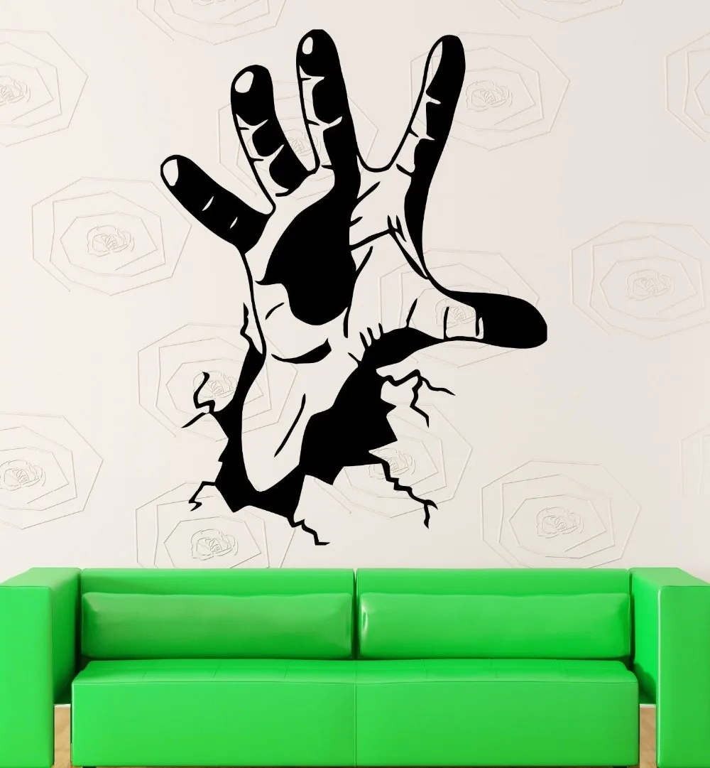 DCTAL Halloween Sticker Hand Car Decal Posters Vinyl Wall Decals Pegatina Quadro Parede Decor Mural Halloween Sticker
