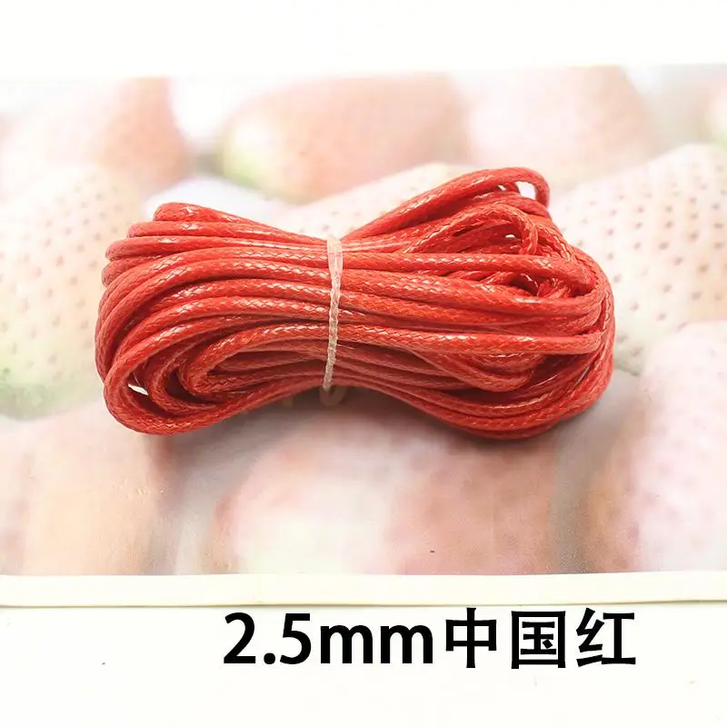 1M X DIY polyester wax rope necklace wax rope bracelet wax cord 2.5MM DIY Jewelry Accessories Accessories - Цвет: China red