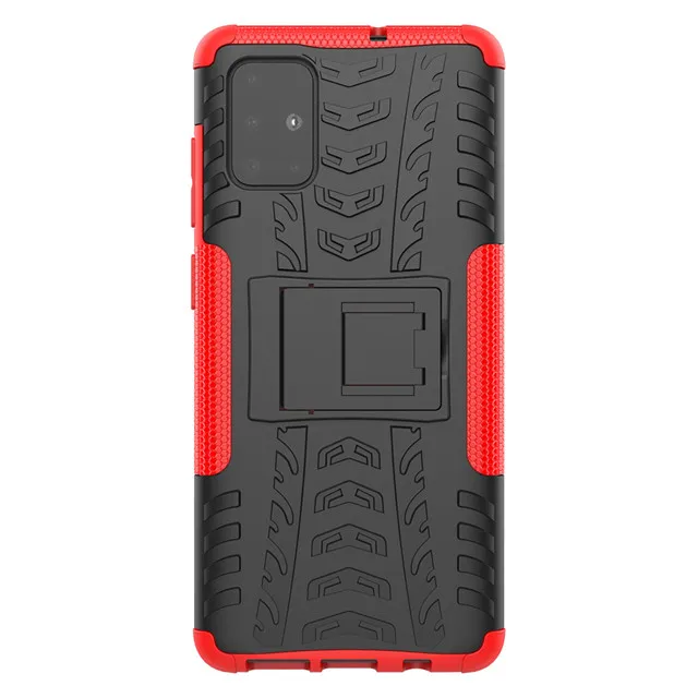 Защитный противоударный чехол для samsung Galaxy A51 A71 A20s A70s M30s Note 10 Pro, сплошной цвет, задняя крышка Etui - Цвет: Красный
