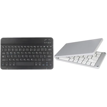 

2 Set for 2020 iPad Pro 12.9 Inch Wireless Keyboard /Bluetooth Keyboard for IOS /Android Black & Gray White