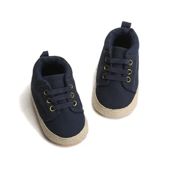 

Newborn Baby Boy Shoes First Walkers Spring Autumn Baby Boy Soft Sole Shoes Infant Toddler Canvas Crib Shoes 0-18 Months