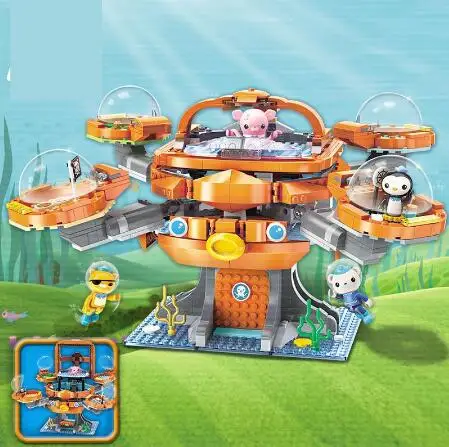 Octonauts Осьминог 3708 698 шт. игровой набор и Barnacles модель Конструкторы для строительства Кирпичи совместимы с игрушками для детей