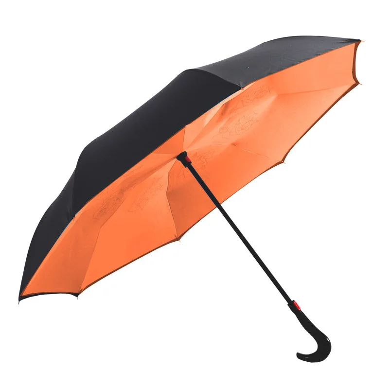 

Factory Direct Selling New Style Creative Anti-Bone Flipping Umbrella Hands-Free Rose Double Layer qi che san Logo Customizable
