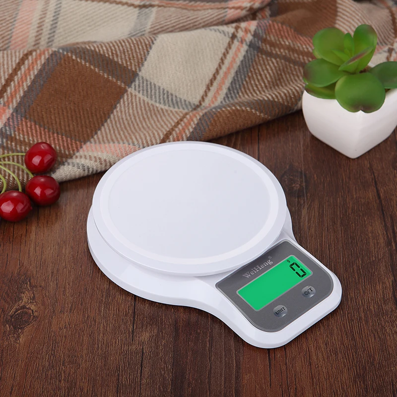 Принимает массу весом до 5 кг/1 г кг/3 кг/0,1g Кухня цифровой шкалой Еда электронные весы зеленый Подсветка Многофункциональные кухонные весы для выпечка Чай