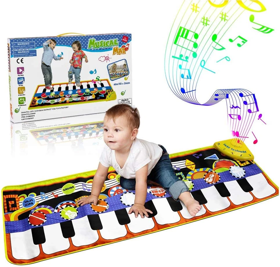 Alfombrillas musicales para niños, de pista de baile con teclado de Piano de música, manta de animales, tapete táctil, juguetes de educación temprana para bebés y niñas|Alfombra| - AliExpress