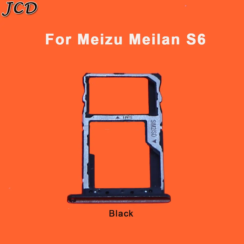 Black JCD для Meizu M6S Meilan S6 sim-карты лоток держатель Micro S-D слот заменитель адаптера - Цвет: Black