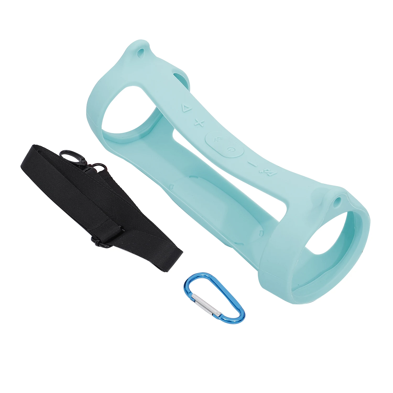 nova capa de silicone pele com alça mosquetão para jbl carga portátil sem fio bluetooth