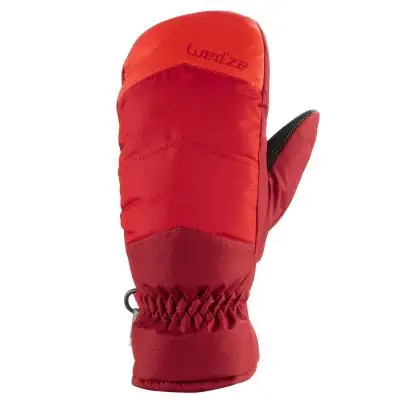 ВАРЕЖКИ ГОРНОЛЫЖНЫЕ ДЕТСКИЕ 100 WED'ZE. Decathlon - Color: Red