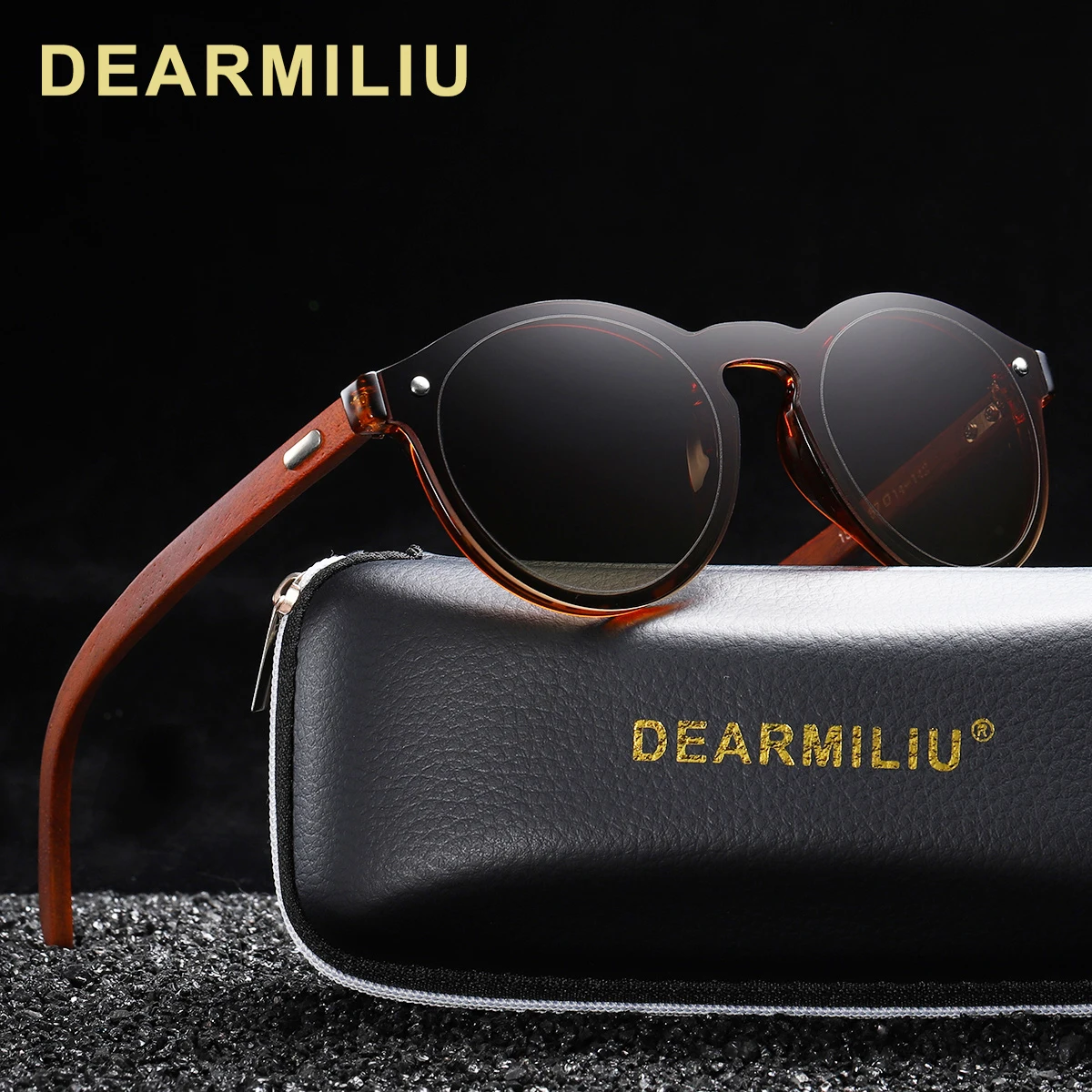 Солнцезащитные очки DEARMILIU круглые для мужчин и женщин дизайнерские брендовые