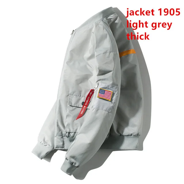 993 gray thick Мужской бомбер мужская Военная воздушная Мужская Куртка Пилота весна осень военная куртка мотоцикл пилотский жакет Hombre - Цвет: 993 gray thick