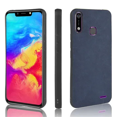 10 шт./лот TPU+ PU+ PC овечья кожа Жесткий чехол для телефона чехол для Infinix Hot 7X624 S4 X626 Smart 2 HD X609 Smart 3 Plus X627 - Цвет: Синий
