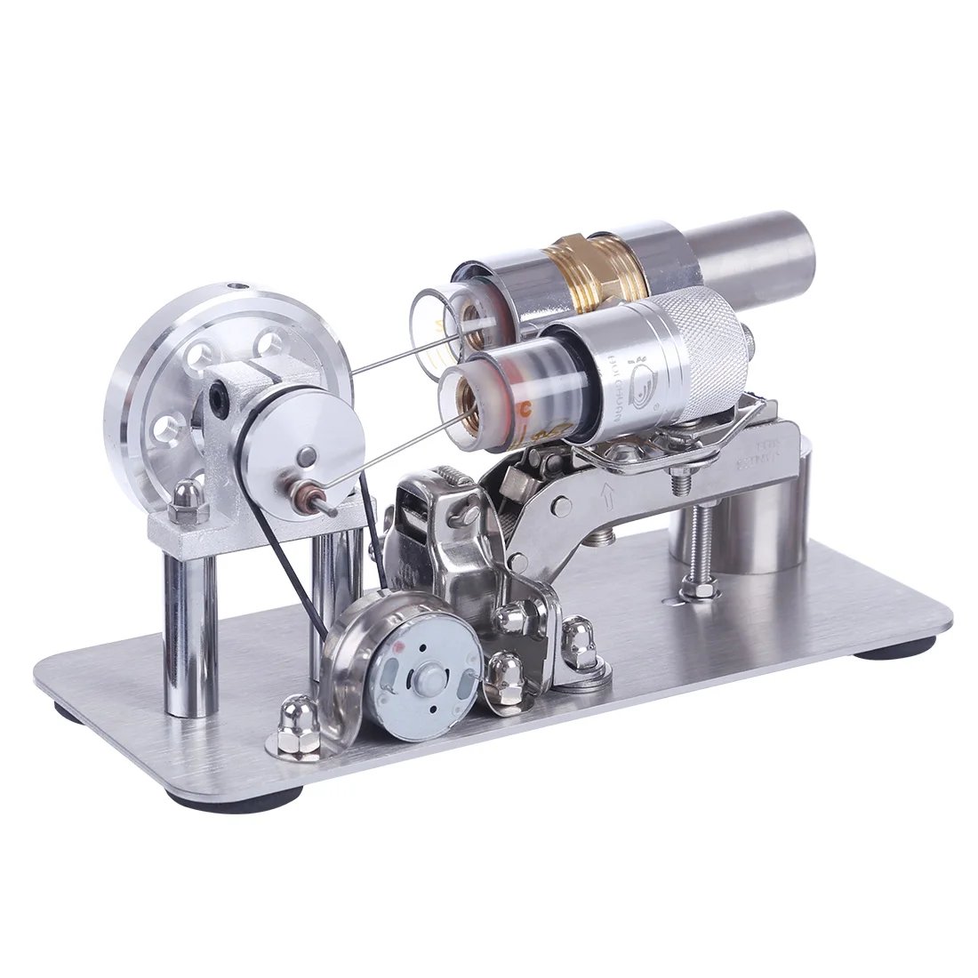 

DIY Metal Single Cylinder Stirling Engine Model Power Generator Micro External Combustion Engine Stem Model