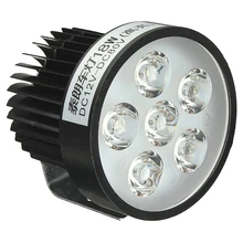 12V 18W светодиодный головной светильник для мотоцикла, светильник для вождения, противотуманный светильник s Black