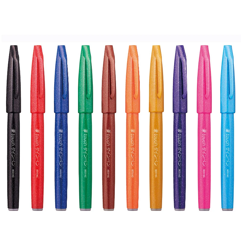 Японский гибкий наконечник Pentel Fude Touch SES15C ручки с мягкой кистью ручка для
