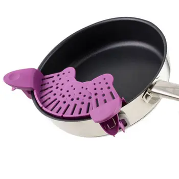 

Useful & Simple Kitchen Strainer Filters Pot Silicone Funnel University Drainage Macaroni Vegetable Pot Household Noodle Filters