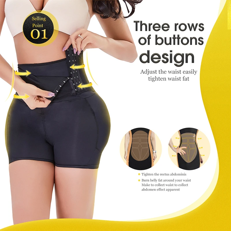 Hip and Butt Padded Shapewear Buttock Enhancer Booty Lifting Shorts Women Tummy Control Waist Trainer Panties Fake Ass Girdle