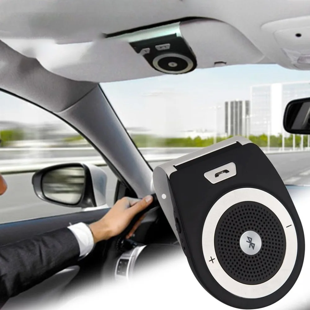 Автомобильный солнцезащитный козырек Hands-free Телефон Mp34.1 четыре языка мини беспроводные колонки отличное качество звука