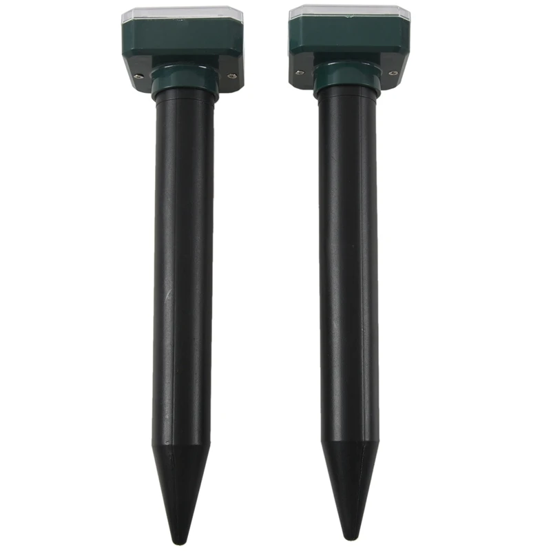 

2 Pieces Solar Sonic Mole Repellent Vole Deterrent Chaser Spike