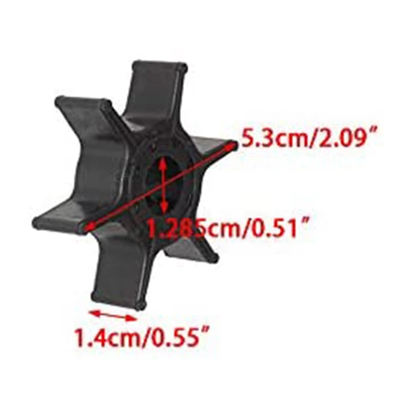 Outboard Water Pump Impeller 63V-44352-01 Fit for Yamaha 8HP 9.9HP 15HP 20HP