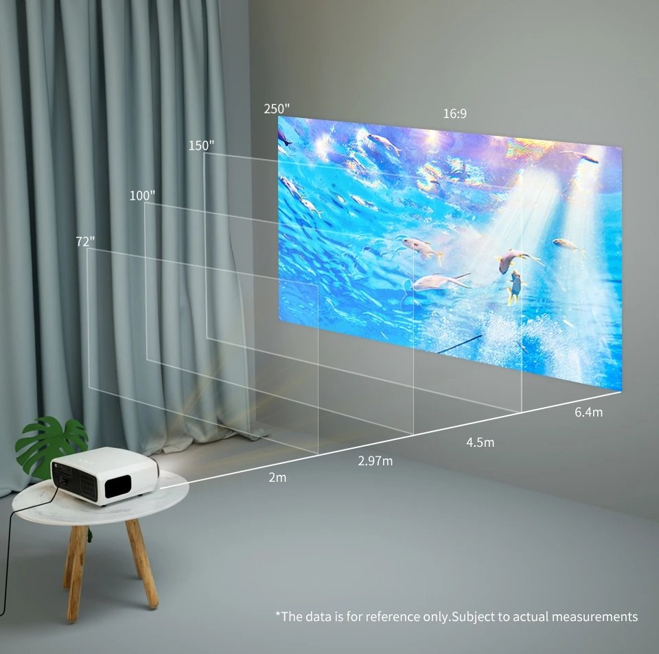 WZATCO C3 4K Full HD 1080P LED Projector Android 10 Wifi Smart Home Theater projector 21A