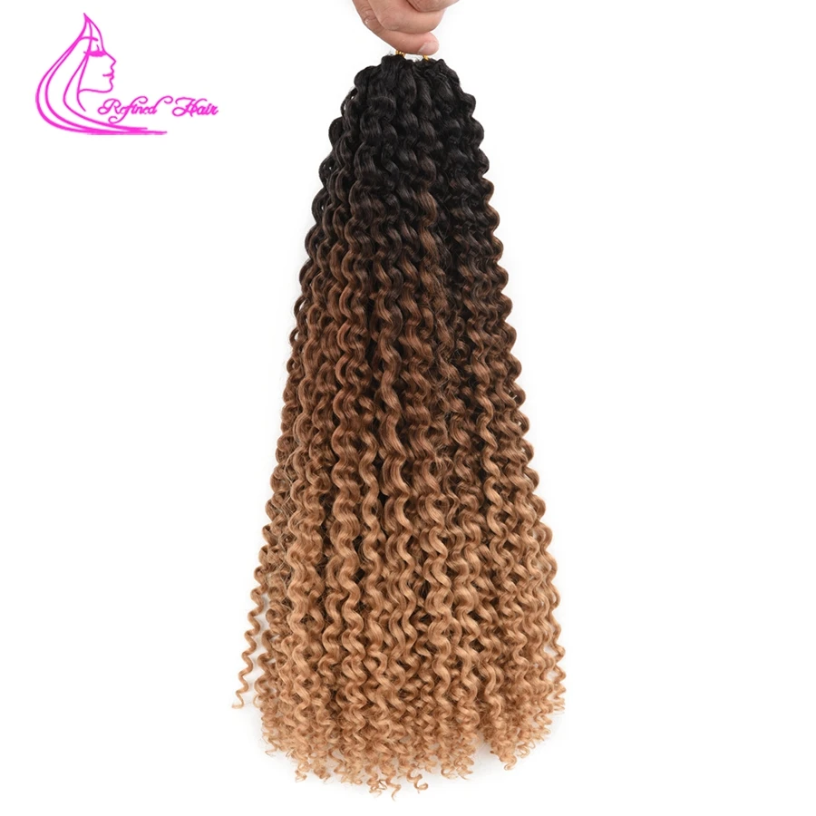

Spring Passion Twist 18inch Long Black Brown Ombre Braiding Hair Crochet Braids Synthetic Curly Hair For Braid 22strands/pc